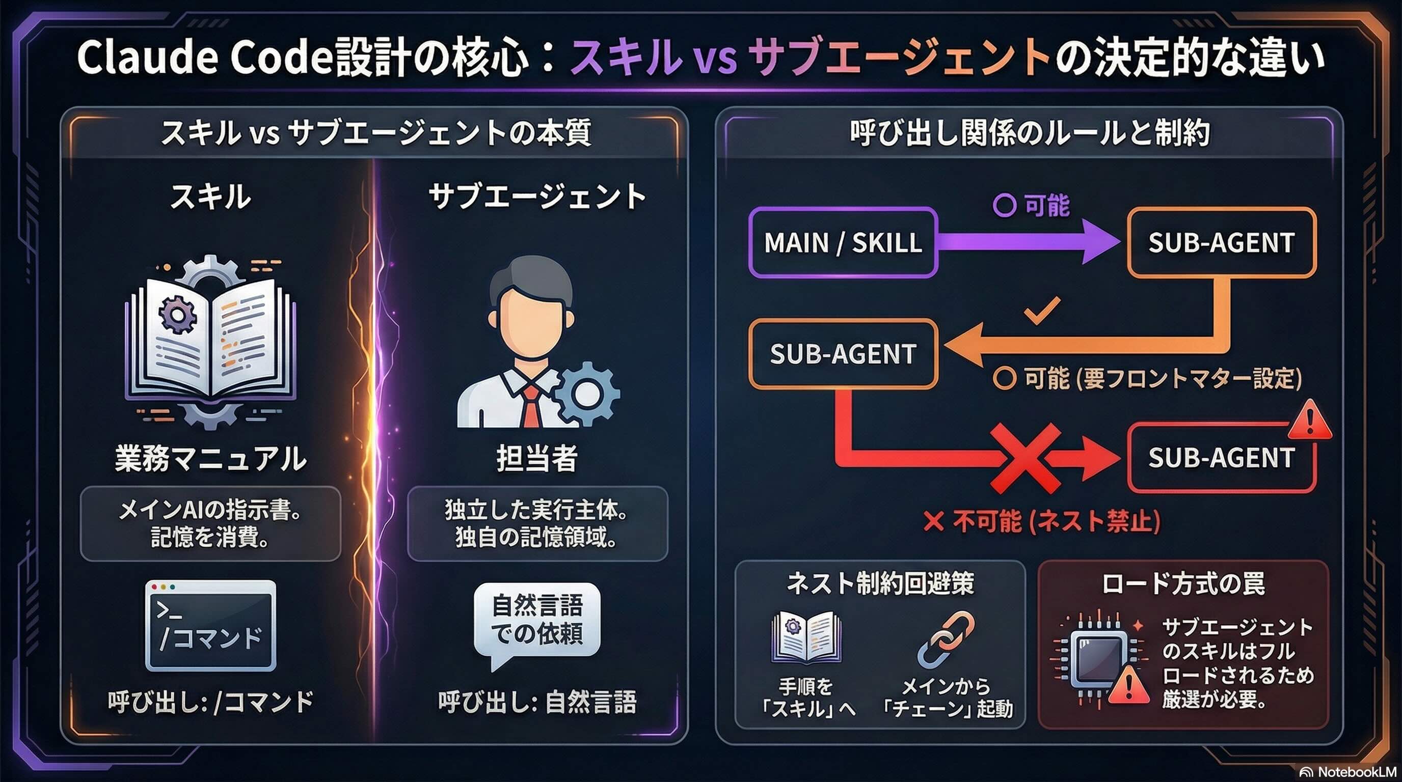 Claude Codeにおけるスキルとサブエージェントの依存関係｜オーケストレーターに必須の設計知識